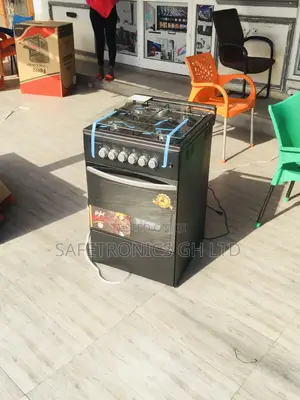 Black 4 Gas Cooker Oven With Grill Volcano 50x50