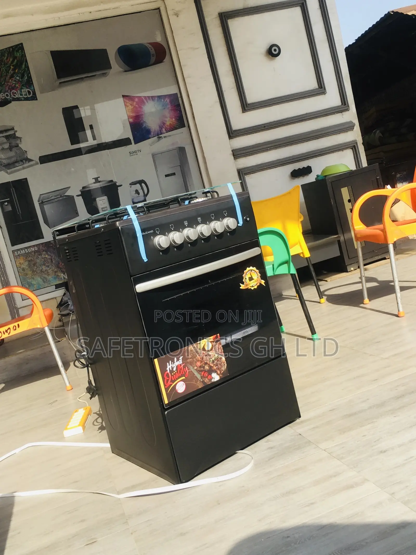 Oven With Grill 50x50 4 Gas Cooker Black