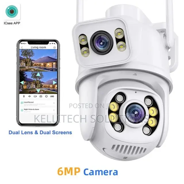 6MP, Dual Lens CCTV Camera, Smart Wifi