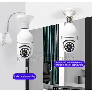 Wifi Bulb Camera, Panoramic, 360degrees, Bulb PTZ