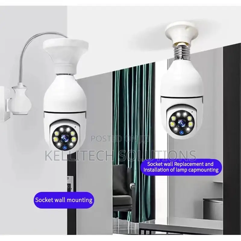Wifi Bulb Camera, Panoramic, 360degrees, Bulb PTZ