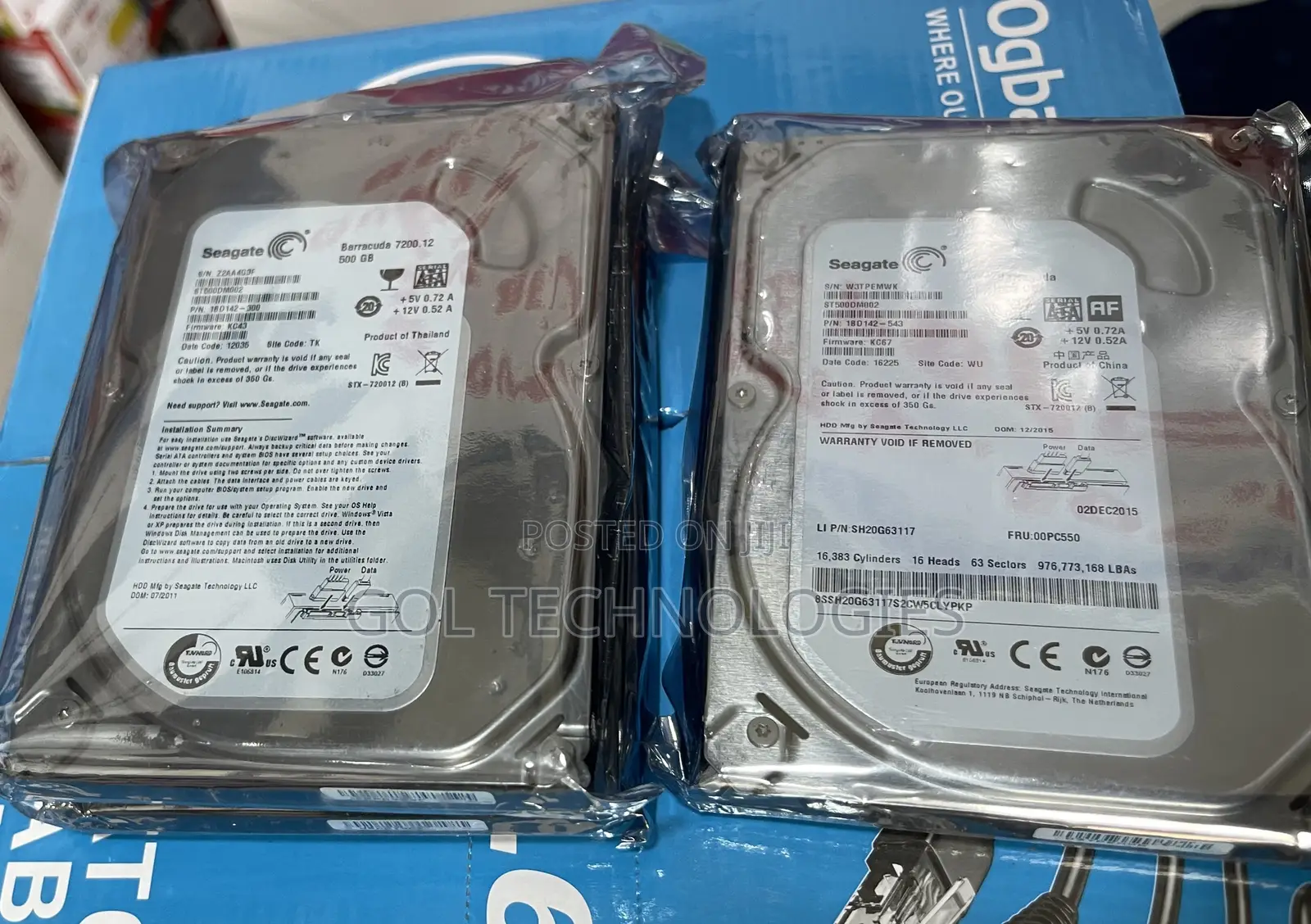 500gb HDD 16mb Barracude Sata Seagate 3.5