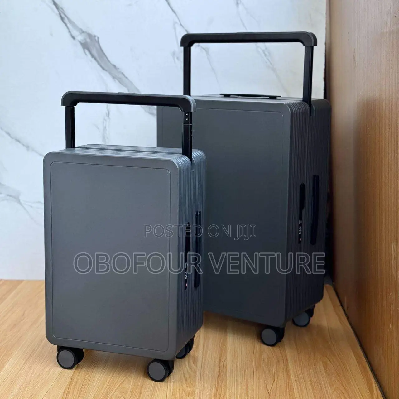 -Engel- GREY Zipless Luxury Designer Luggage 2 in 1 Set GREY