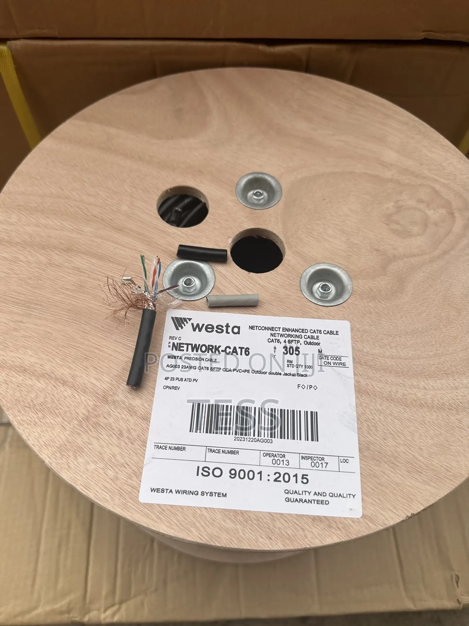 Cat6 SFTP Outdoor Cable 305m Double Coated Shielded Westa