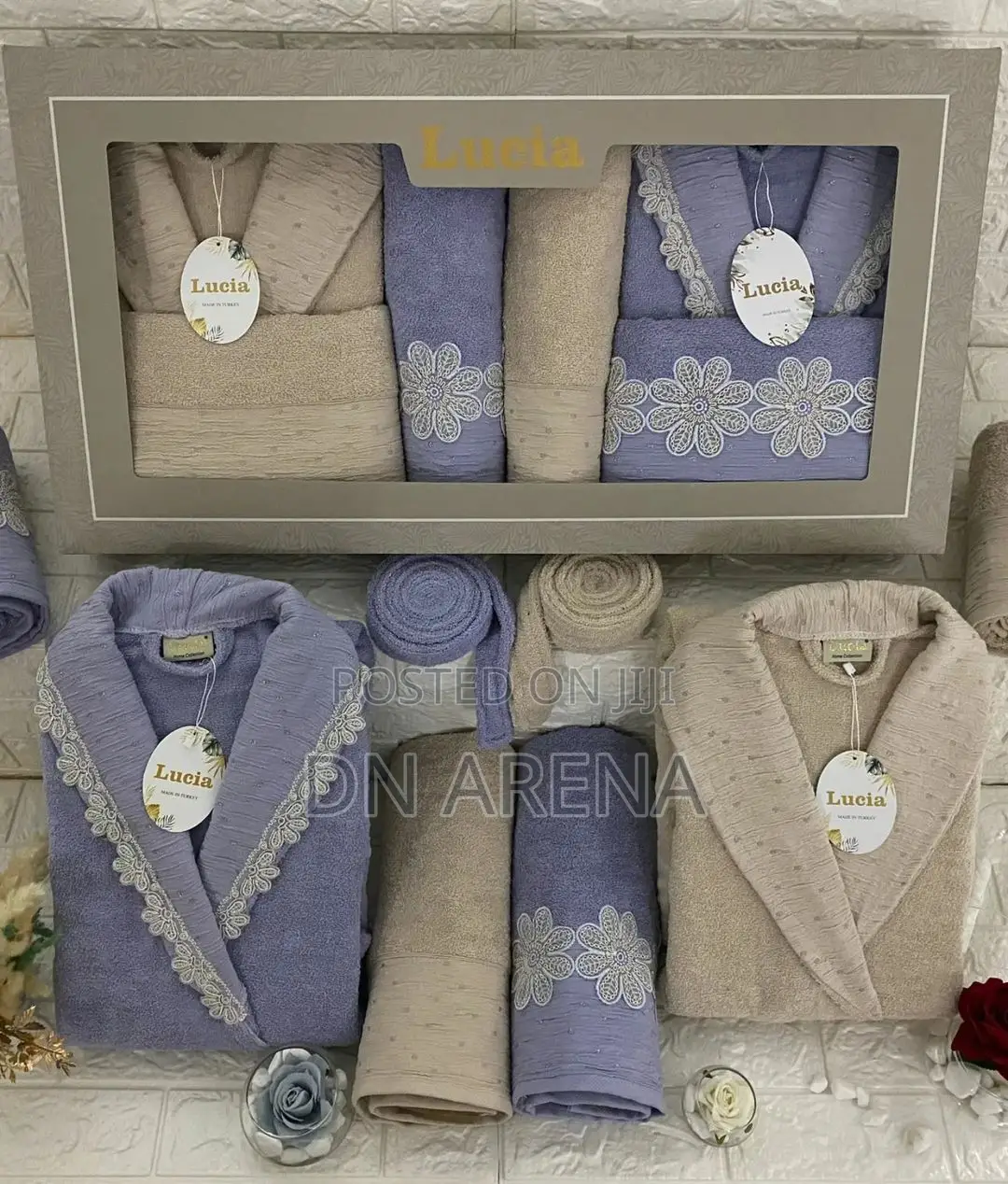 Couple Bathrobe Set2bathrobes 2large 2medium Bath Towels