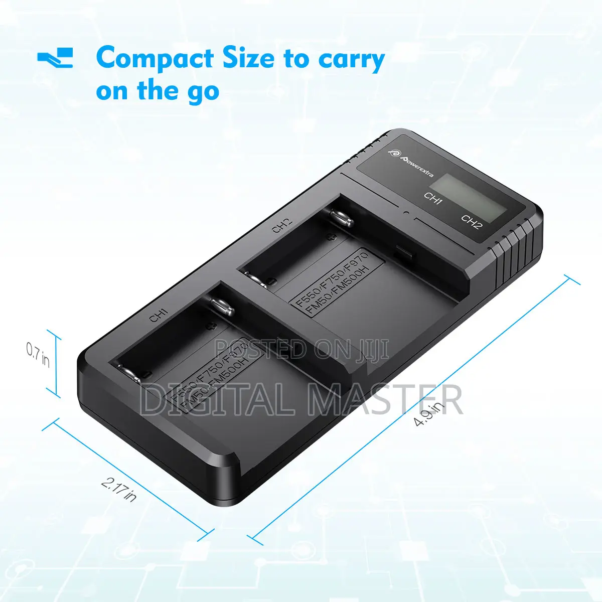 Powerextra Fast Dual USB Charger for NP-F Batteries