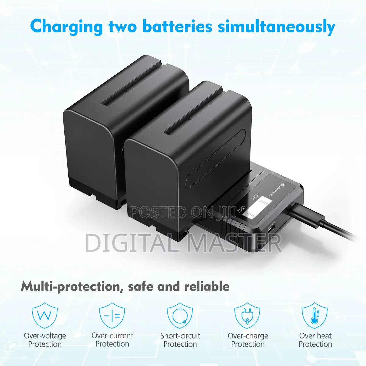 Powerextra Fast Dual USB Charger for NP-F Batteries