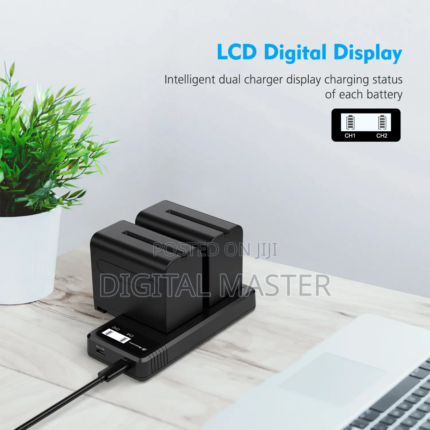 Powerextra Fast Dual USB Charger for NP-F Batteries