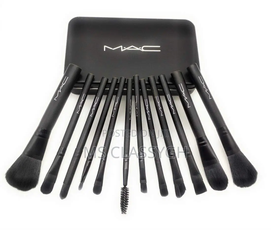 M.A.C Cosmetic Makeup Brush Set - 12 PCS (Pack of 12)