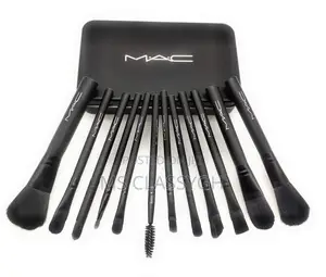 M.A.C Cosmetic Makeup Brush Set - 12 PCS (Pack of 12)
