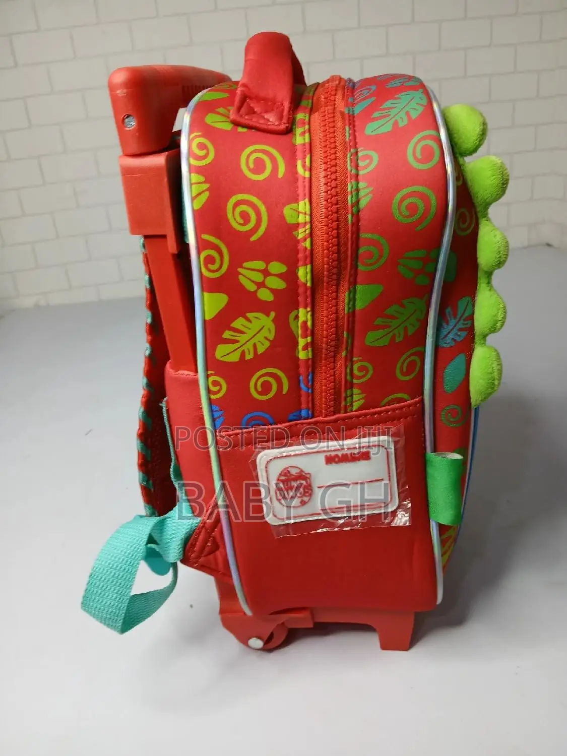 Mundos Dinos Red Trolley Bag for 1-3 Years