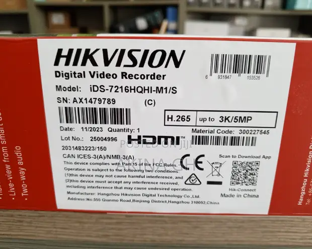 Hikvision 16ch 5mp DVR 2 Two Way Audio Ids-7216hqhi-M2/S 2