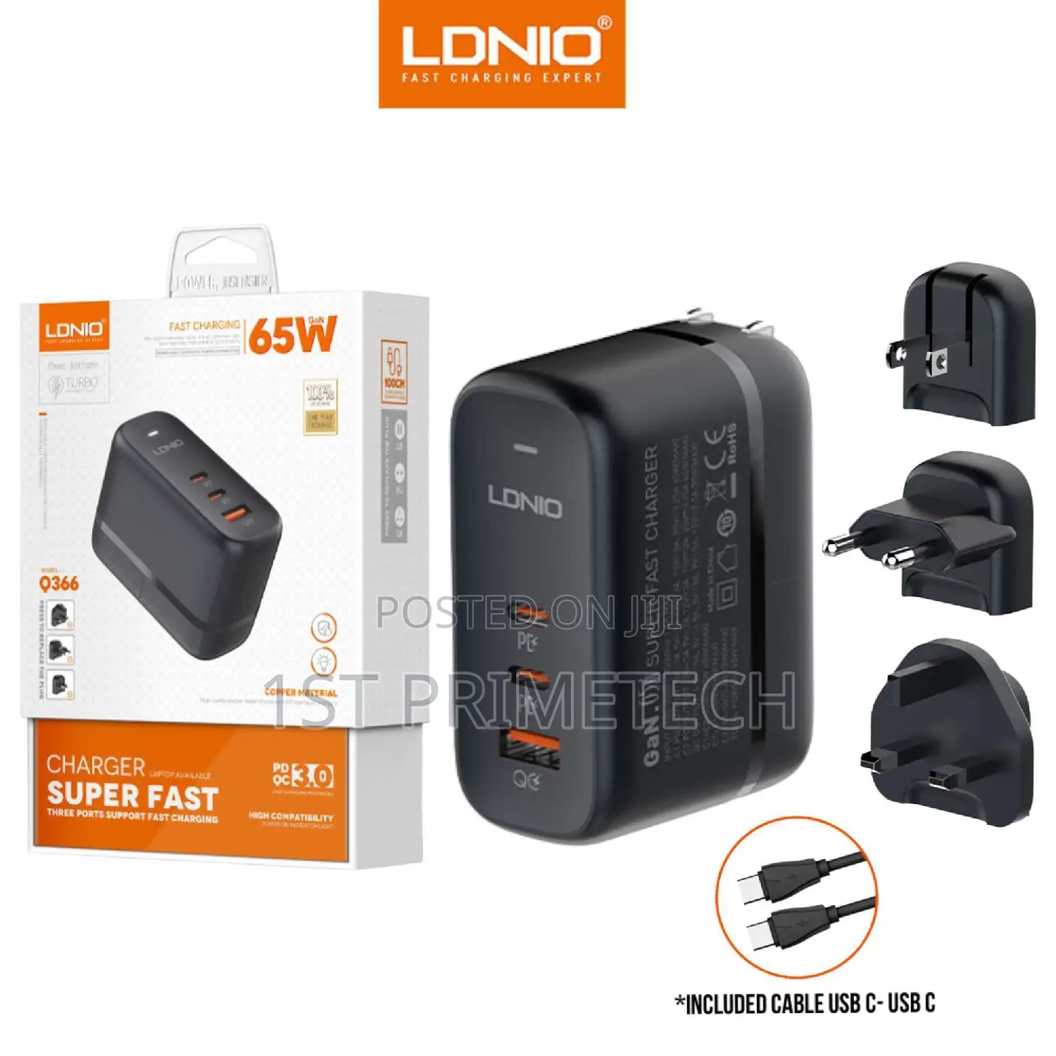 Ldnio 65w Adapter+Type C to C Cable