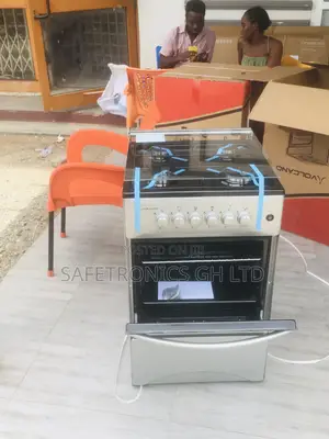 Gray Oven With Grill 4 Gas Cooker Volcano 50x50