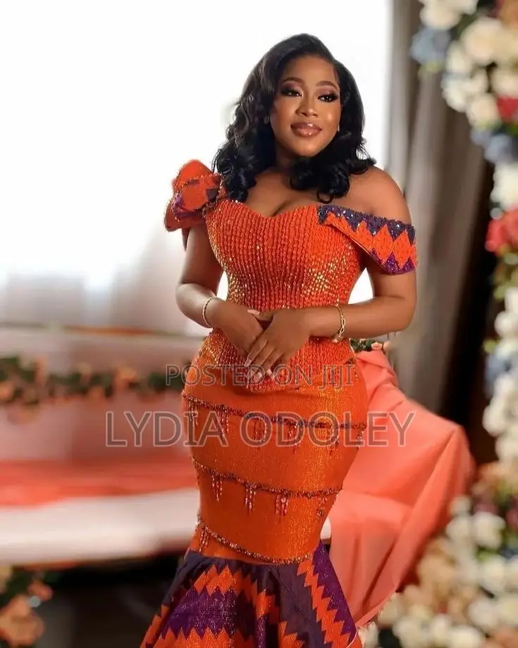 Bridal Kente With Detailed Beading