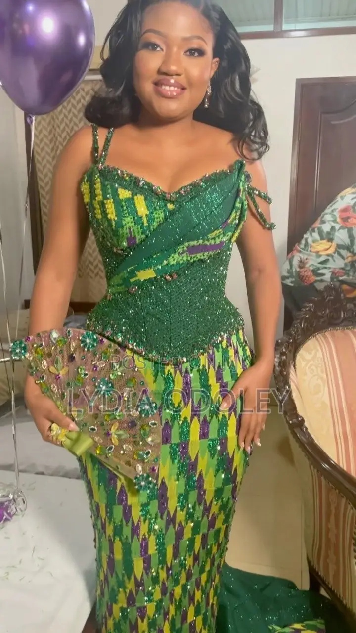 Bridal Kente With Detailed Beading