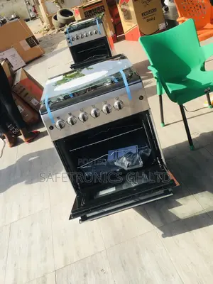 Gray Ferre Oven With Grill 60x60 4 Gas Cooker