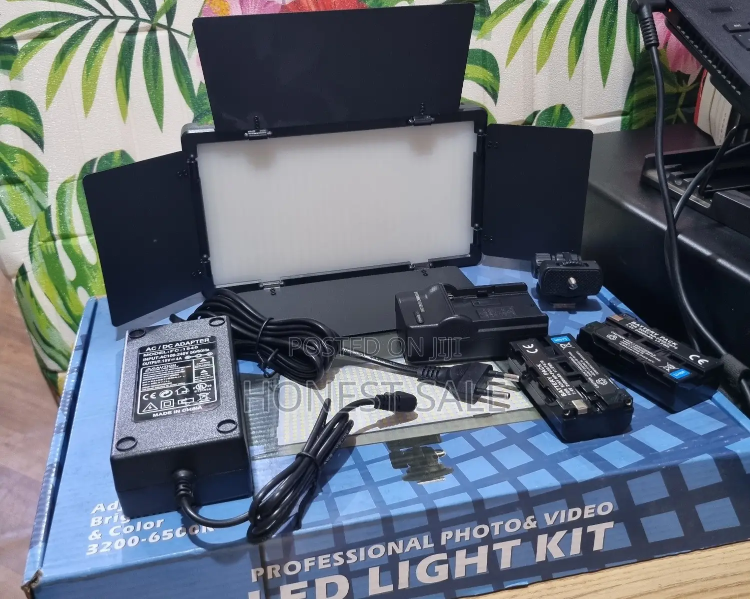 Studio Led Light With Battery and Adapter