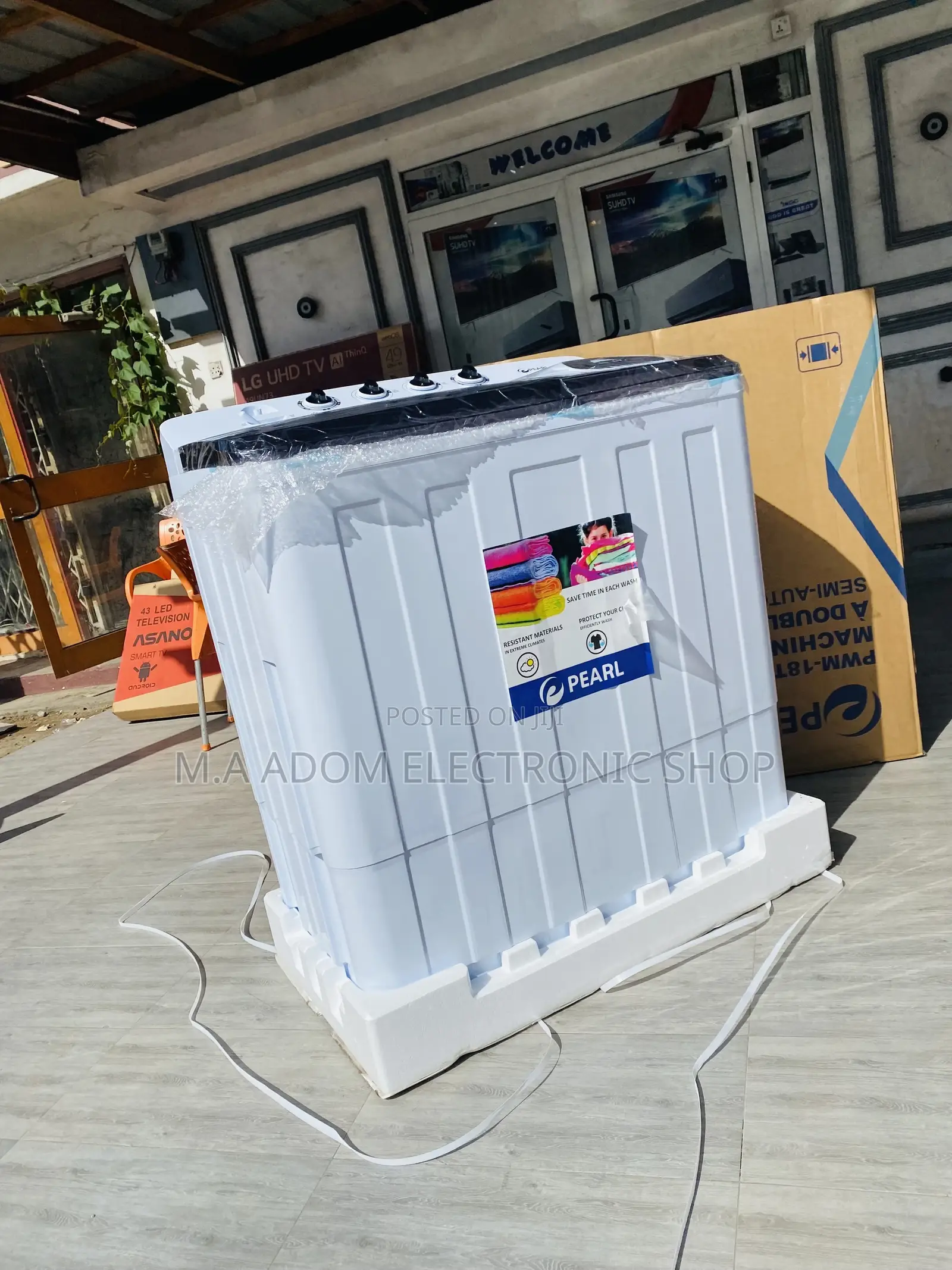 Original Pearl 18kg Top Load Washing Machine + Spin Dry,