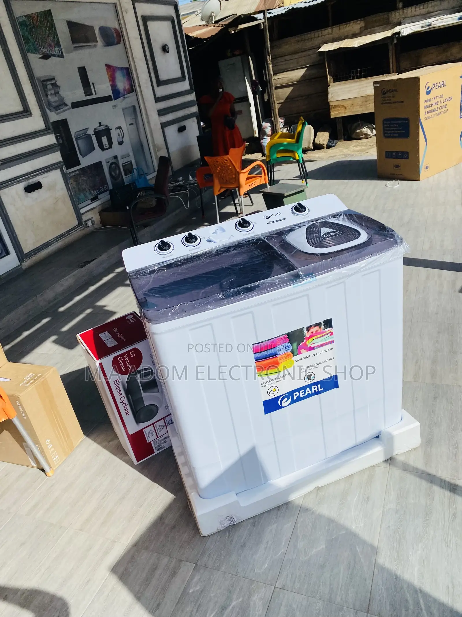 Classic Design Pearl 15kg Topload Washing Machine + Spin/Dry