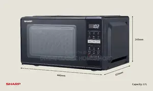 Sharp 17 Litre 700W Black Solo Digital Microwave
