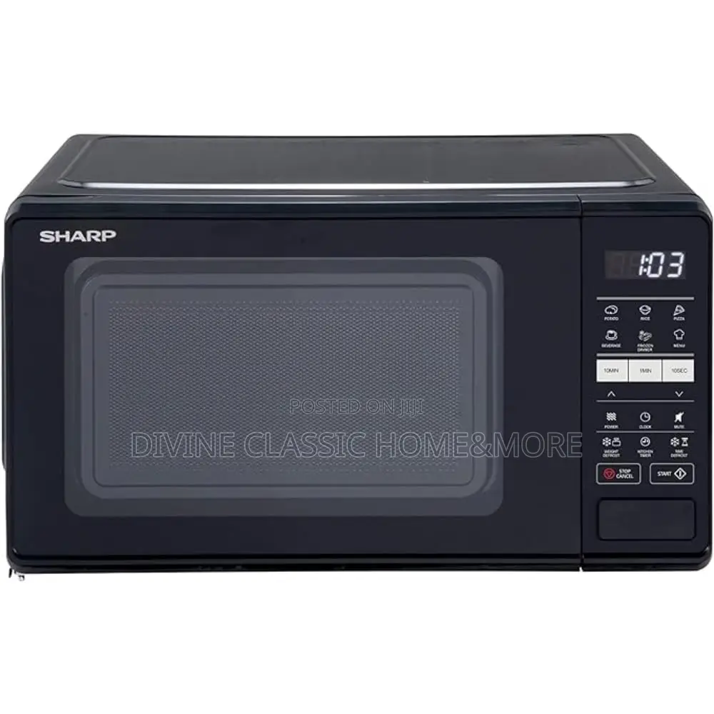 Sharp 17 Litre 700W Black Solo Digital Microwave