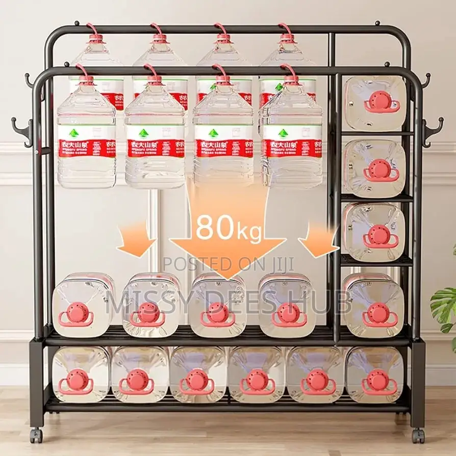 Double Pole Hanger With Shelves