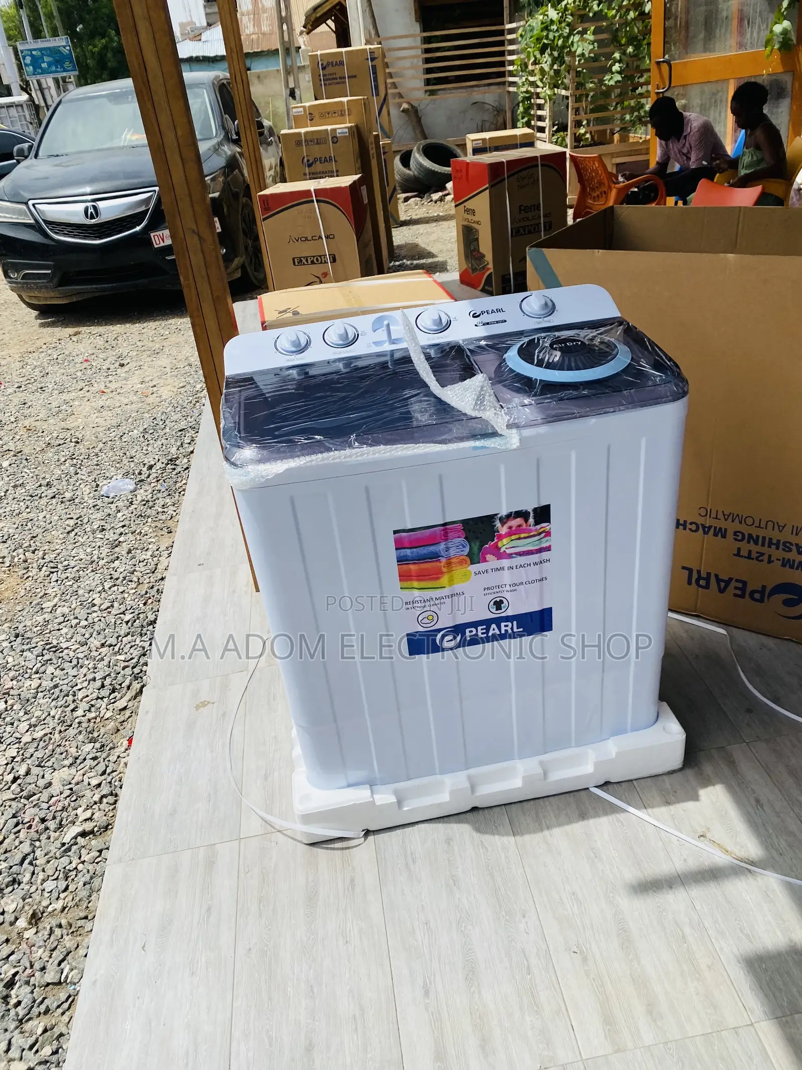 Durable Pearl 7kg Twin Tub Washing Machine(White).