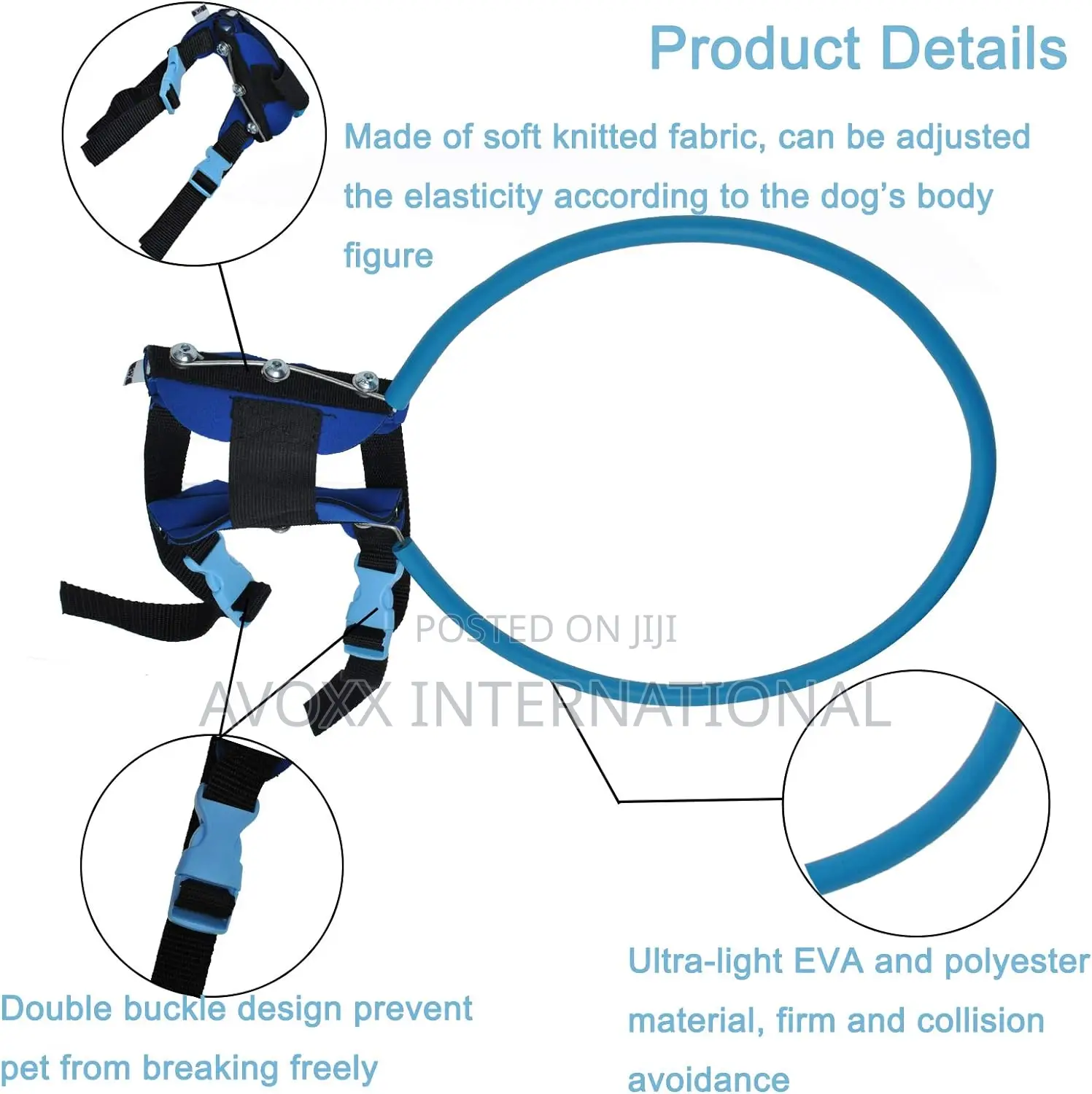 Pet Anti-Collision Ring Pet Safe Halo Harness for Blind Dogs