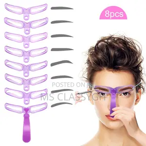 8 in 1 Reusable Eyebrow Stencil Beauty Makeup Brow Stamp Tem