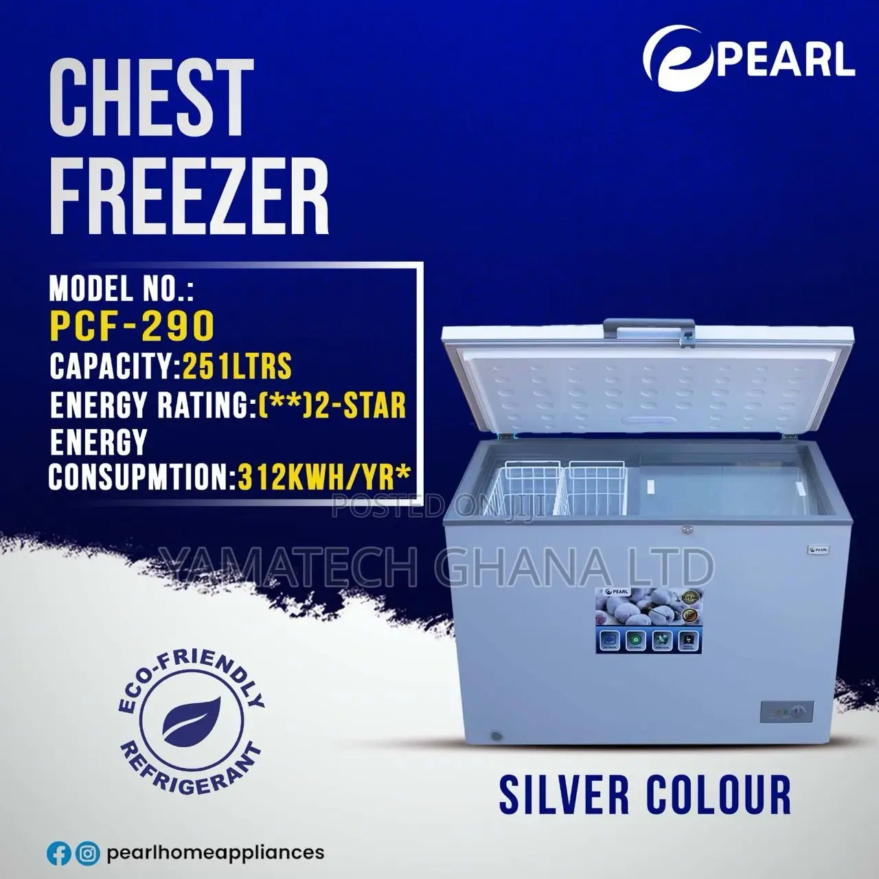 Pearl 251L Chest Freezer
