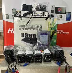 4ch Complete Kit or Set With 1tb Surveillance HDD Zkteco