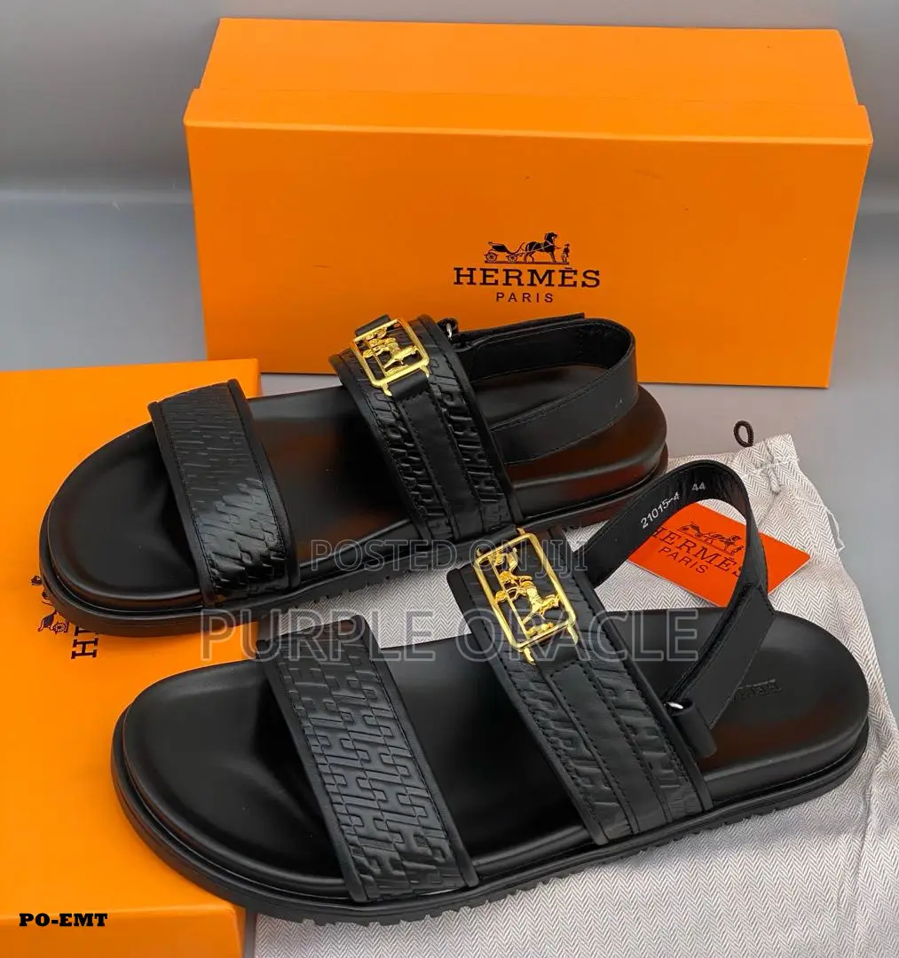 Premium Hermes Men's Leather Sandals