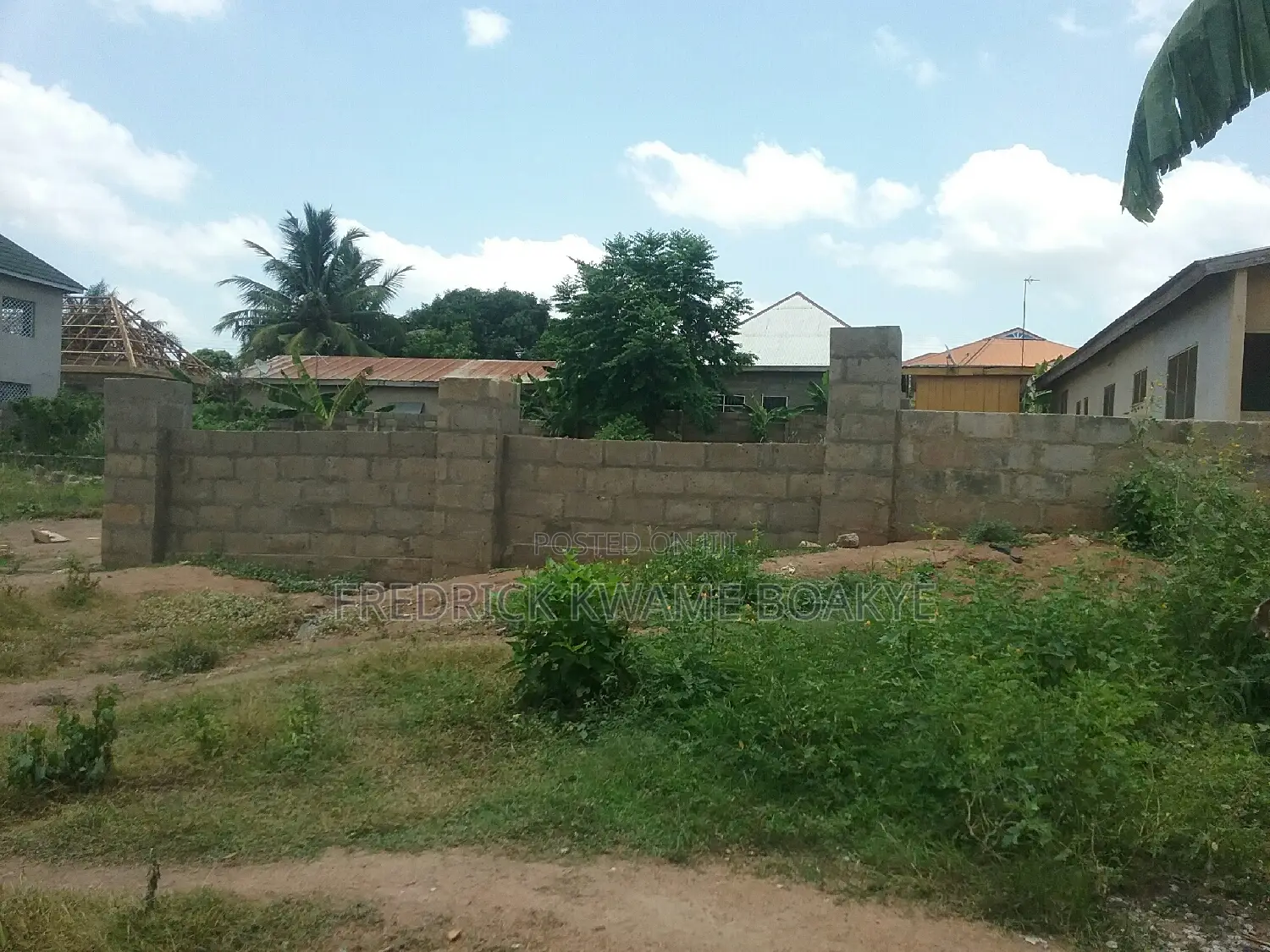 Plot of Land Fence and Gated for Sale at Agric Akyeremade