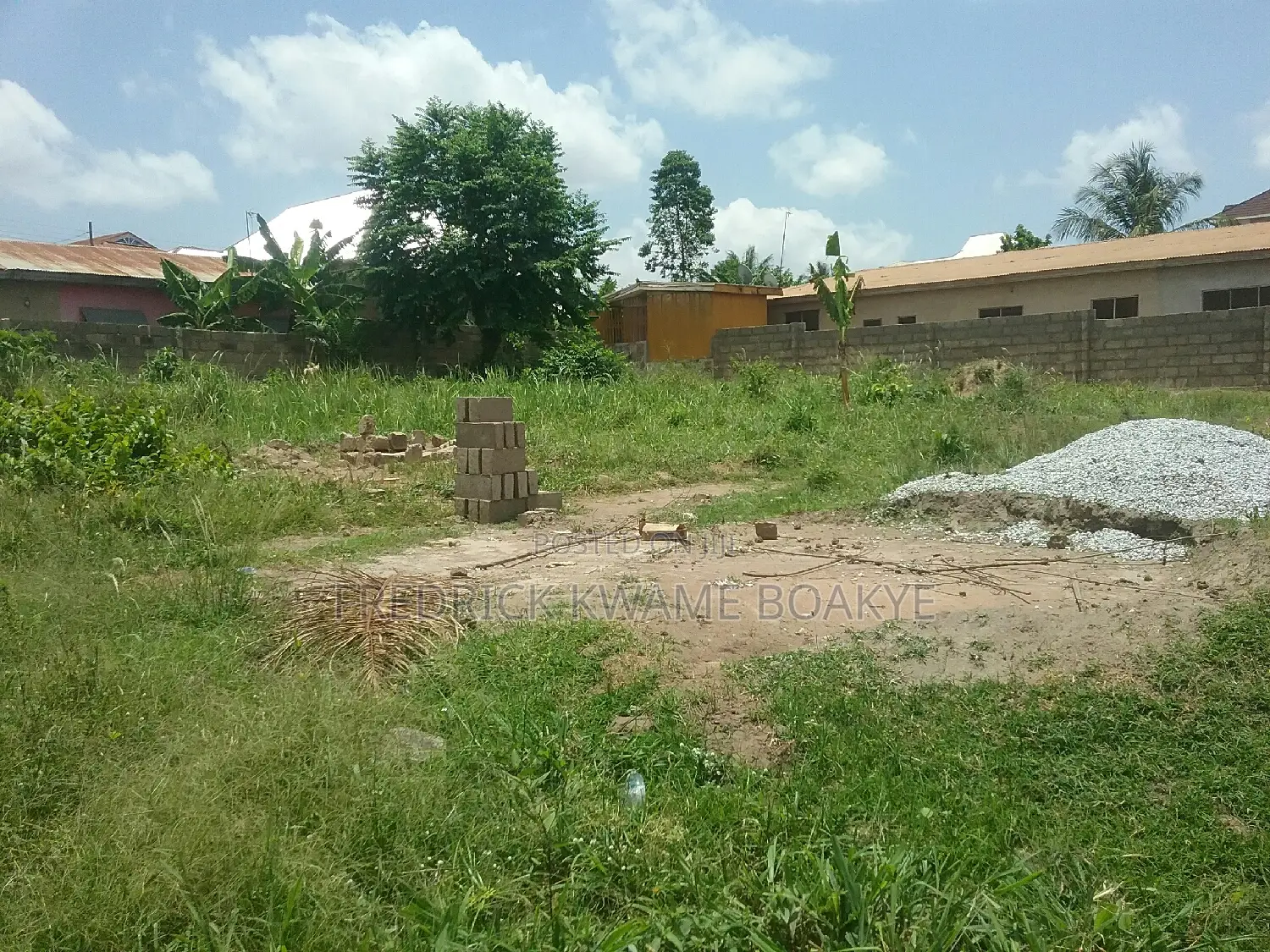 Plot of Land Fence and Gated for Sale at Agric Akyeremade