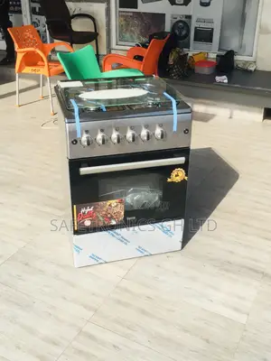 Glass Lid 4 Gas Cooker Oven With Grill Ferre 60x60 Gray