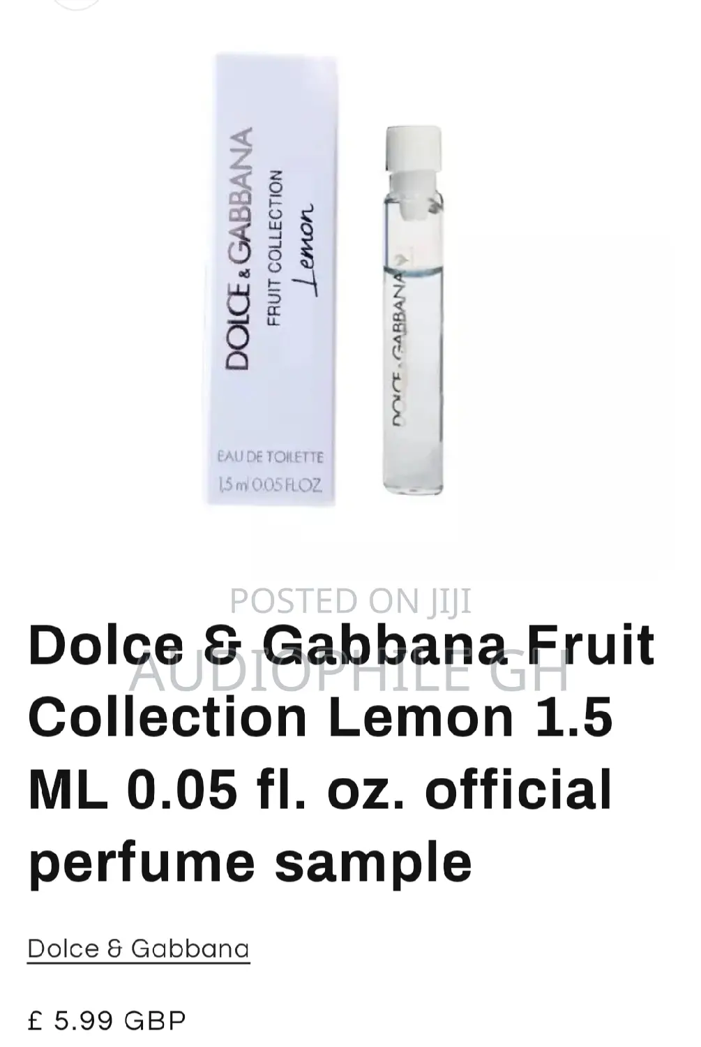 Dolce Gabbana Fruit Collection Lemon 1.5ml Sample Bottle