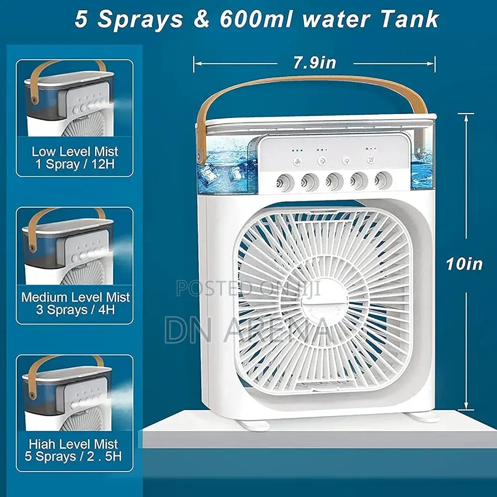 Portable Humidifier Air Cooler Mist Fan Mini Table Fan
