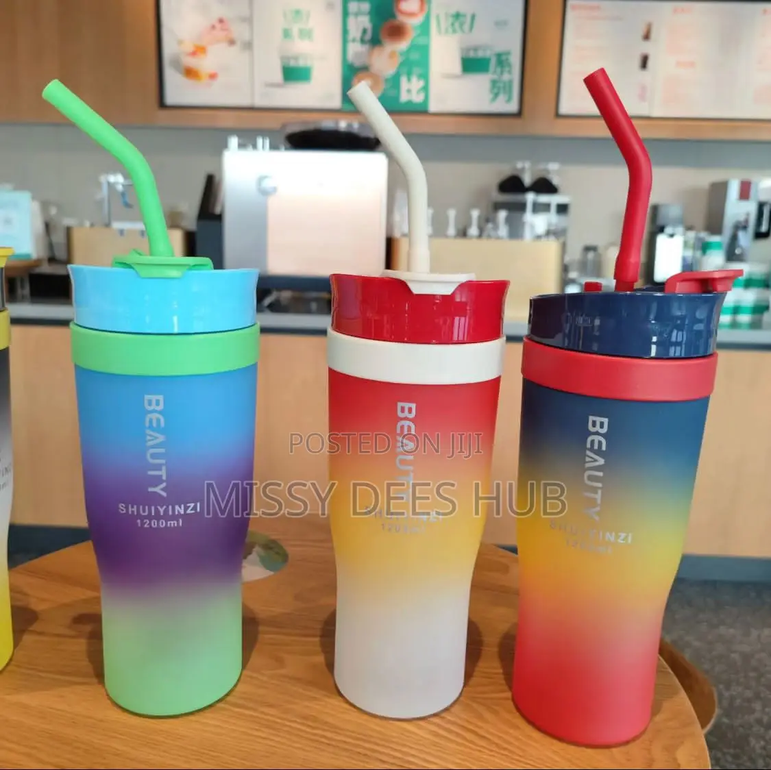 Colorful Cup + Straw
