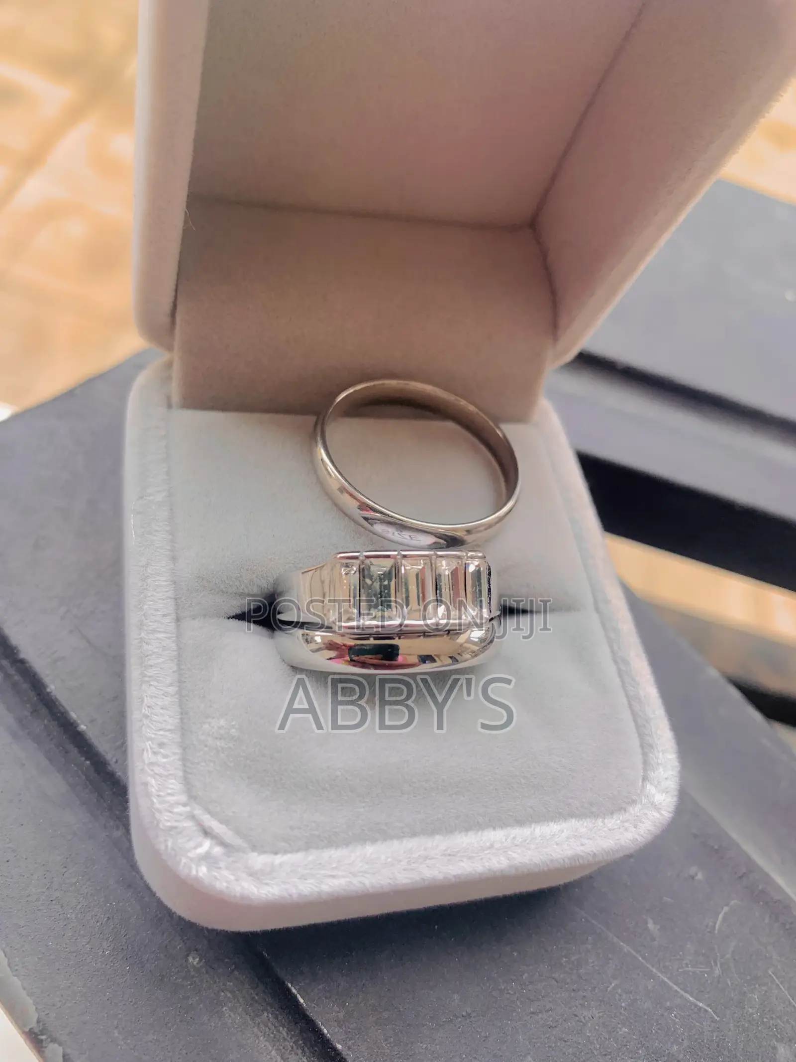 Unique Stainless Steel Three Set Couple Ring