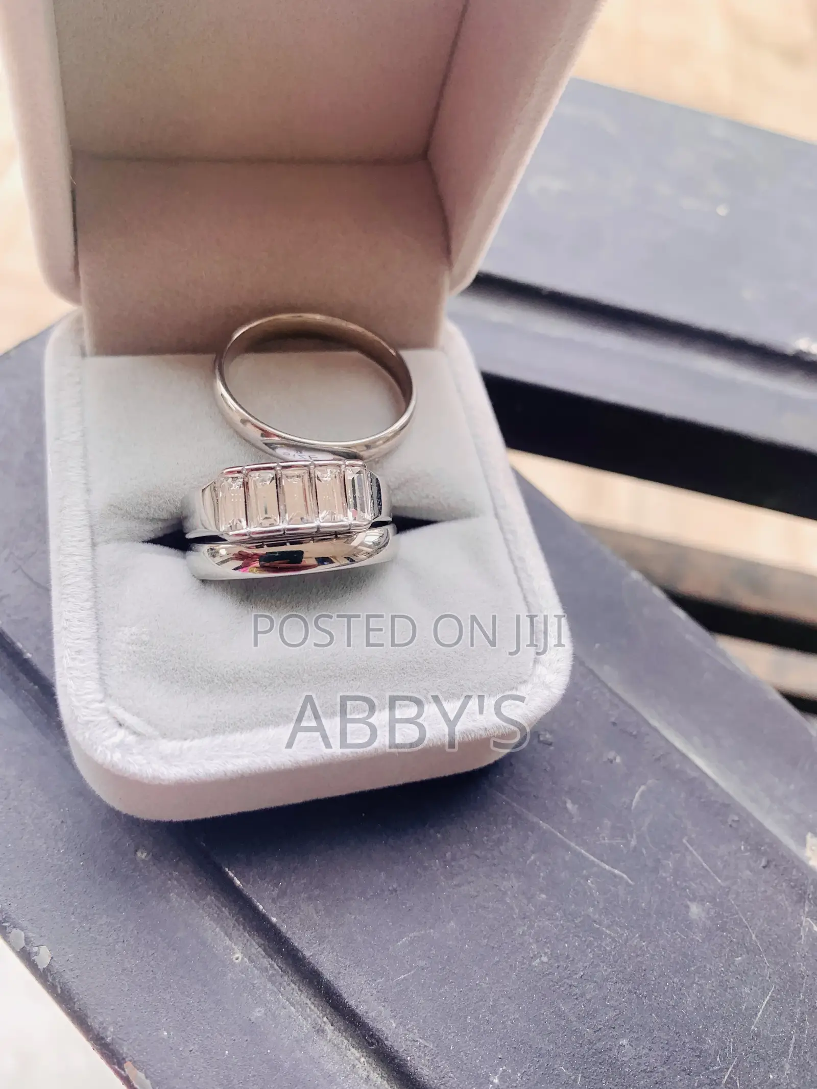 Unique Stainless Steel Three Set Couple Ring