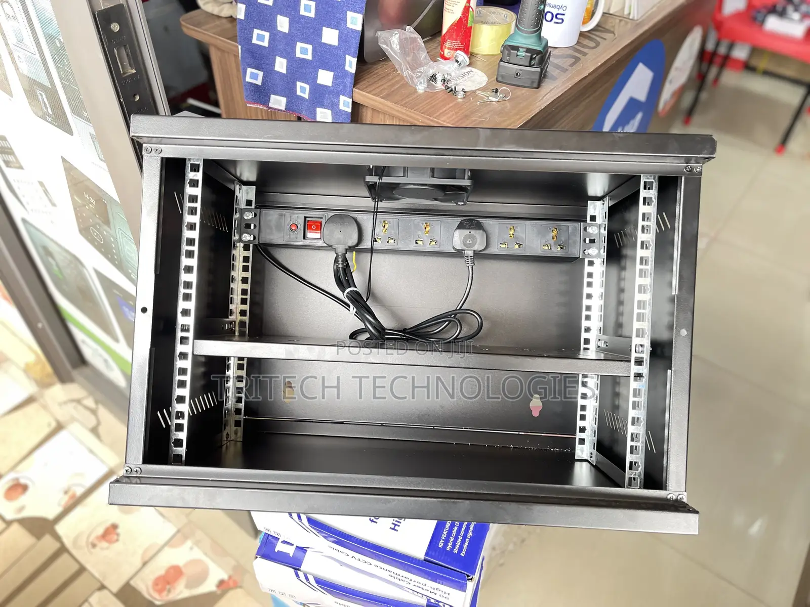 7u Rack Mountable Cabinet 520x350x350 With Fan+ Pdu and Tray