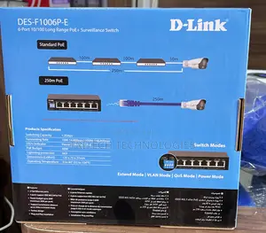 D-Link 4port Poe Switch With 2uplink DES-F1006P-E
