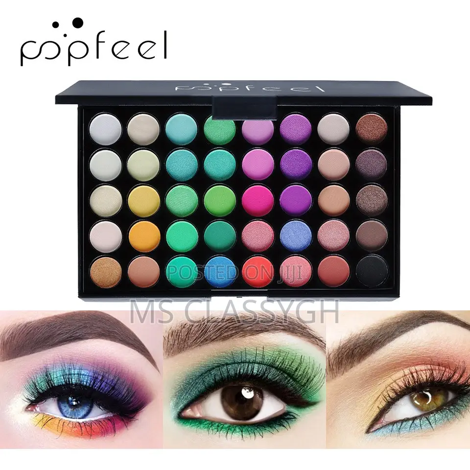 Popfeel 40 Colors Eye Shadow Palette Shimmer Matte Caramel S