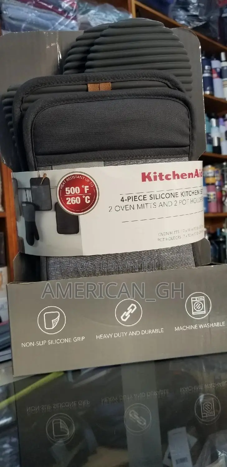 Kitchenaid Chambray 4-Piece Mitt Set