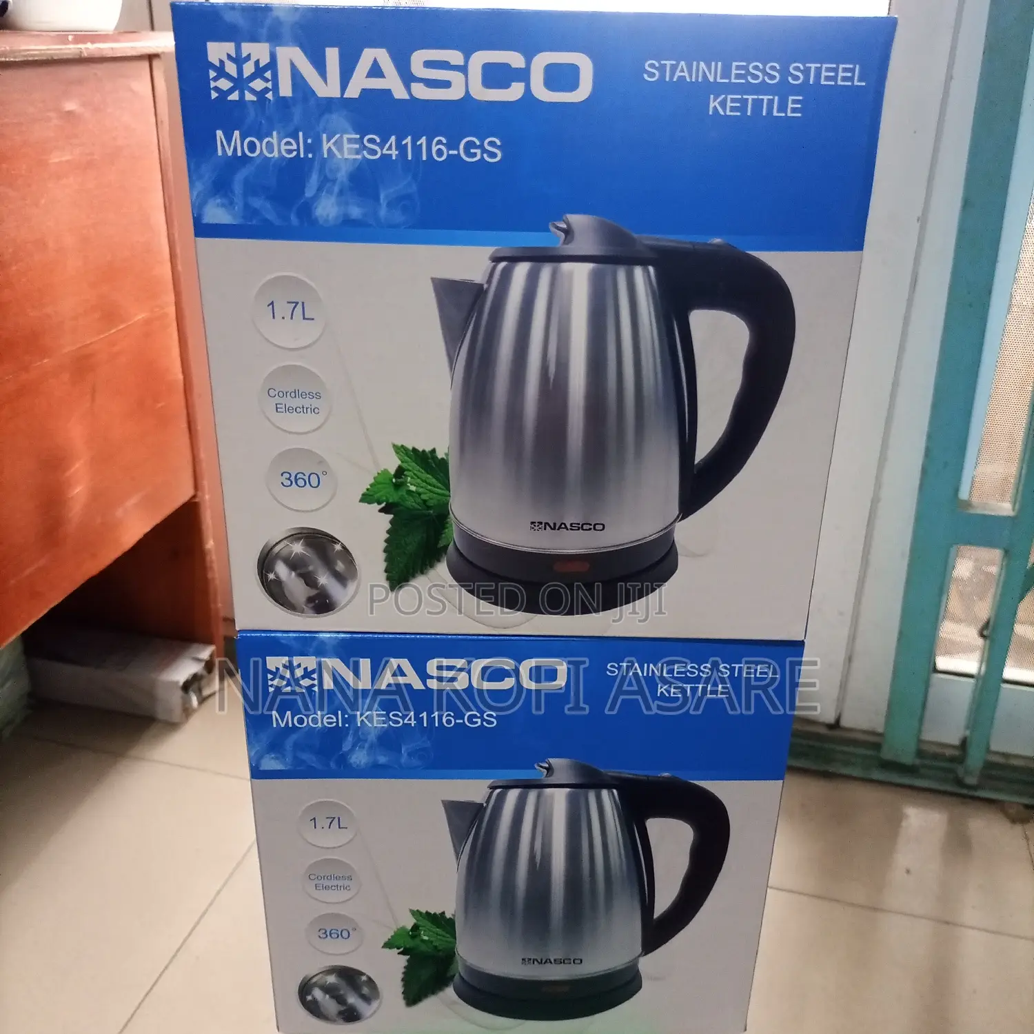 Nasco 1.7litres Cordless Electric Kettle