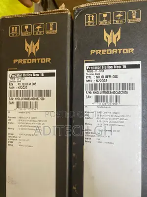New Laptop Acer Predator Helios 16 16GB Intel Core I9 SSD 1T