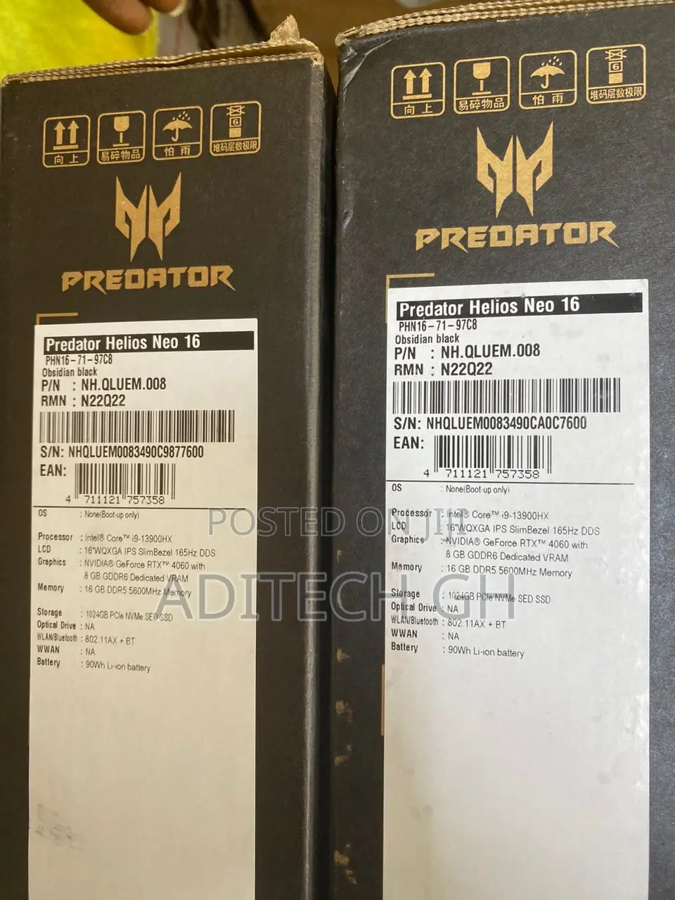 New Laptop Acer Predator Helios 16 16GB Intel Core I9 SSD 1T