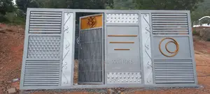 Silver Gate With Galvanized Materials
