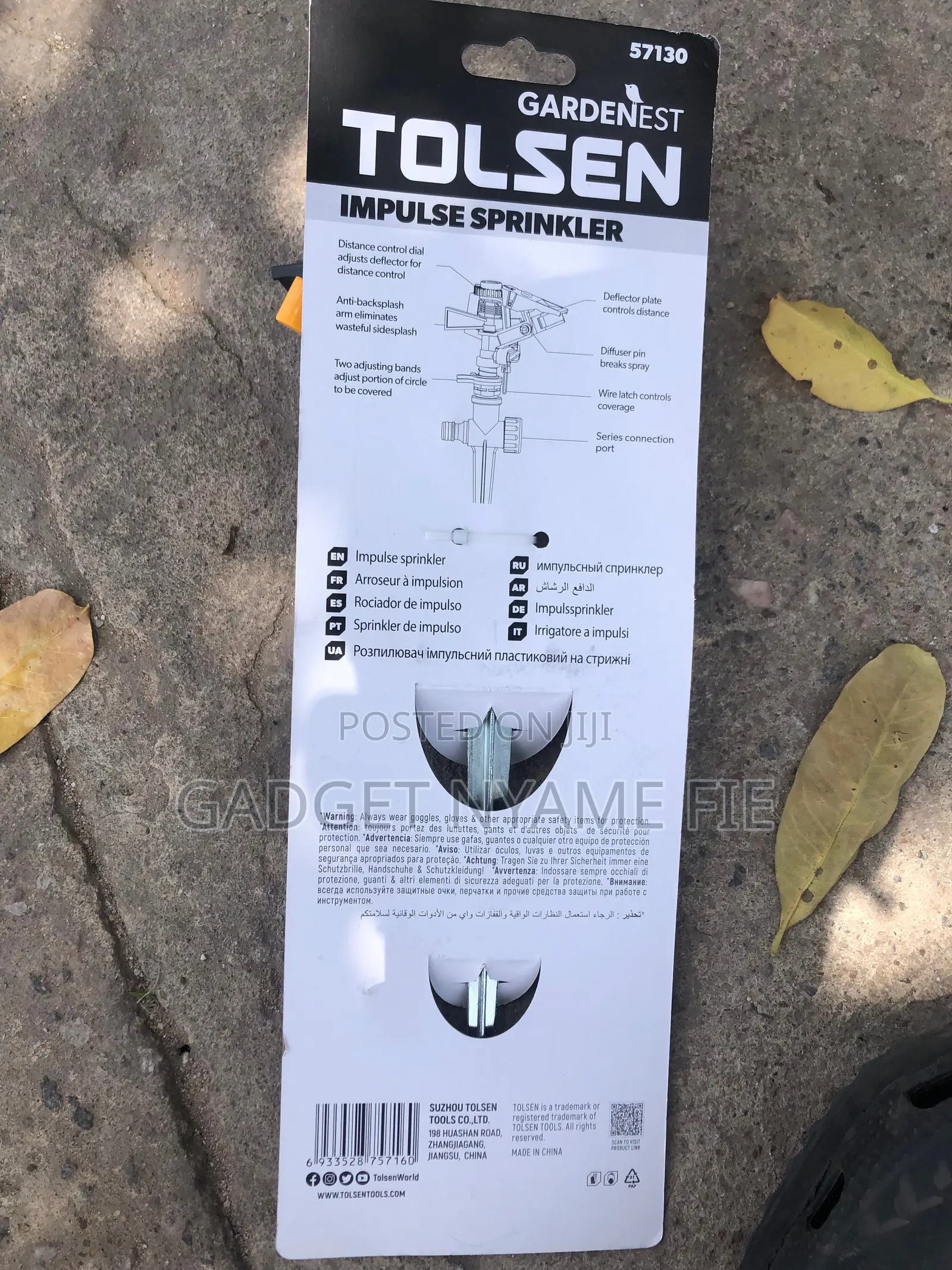 Tolsen Impulse Sprinkler Plastic With Zincspike 57130